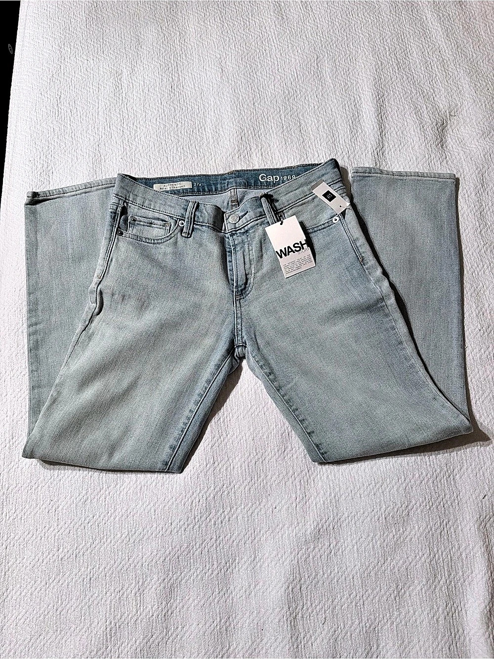 Gap Gap1969 Authentic Real Straight Jeans Blue Waist 27 Petite